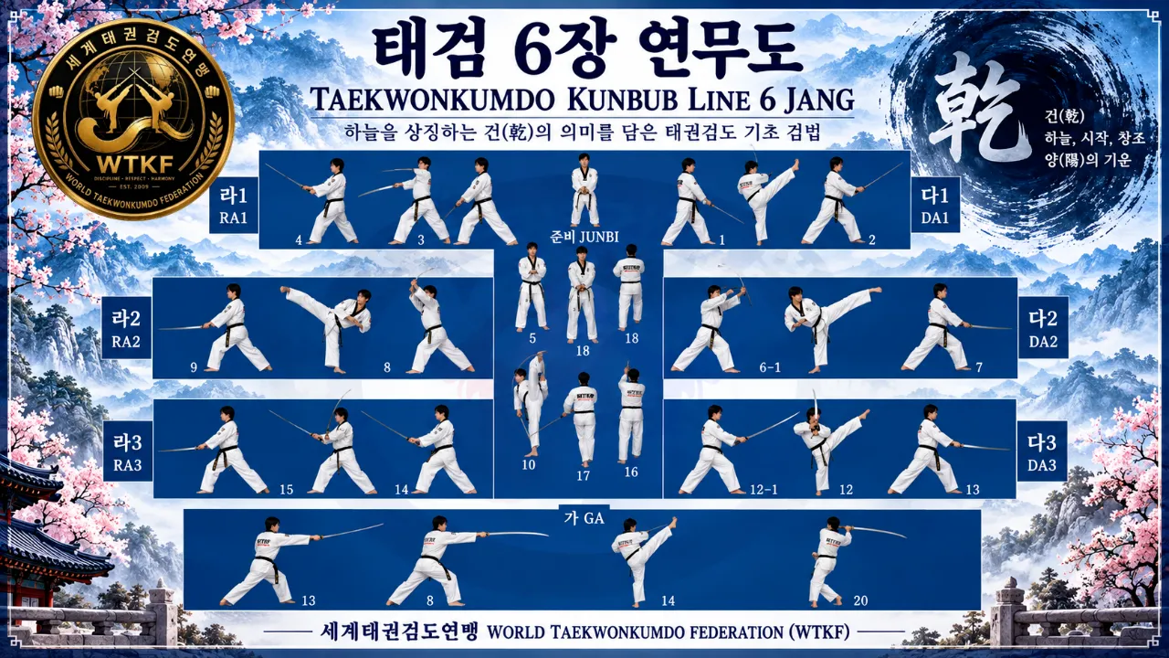 태권검도 태검6장 연무도 공개…물처럼 자연스럽게 이어지는 검술의 흐름