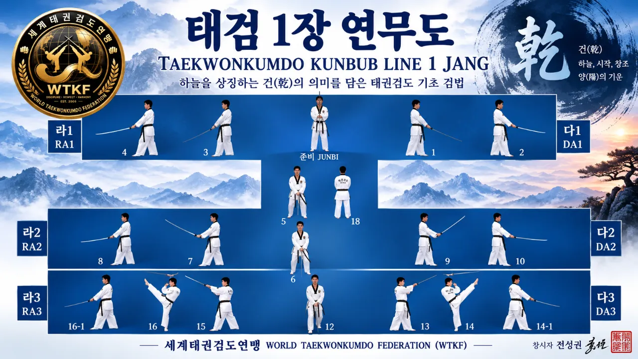 태권검도 창시자 전성권, 태검1장 공식 연무도 공개…17개 검법의 첫걸음
